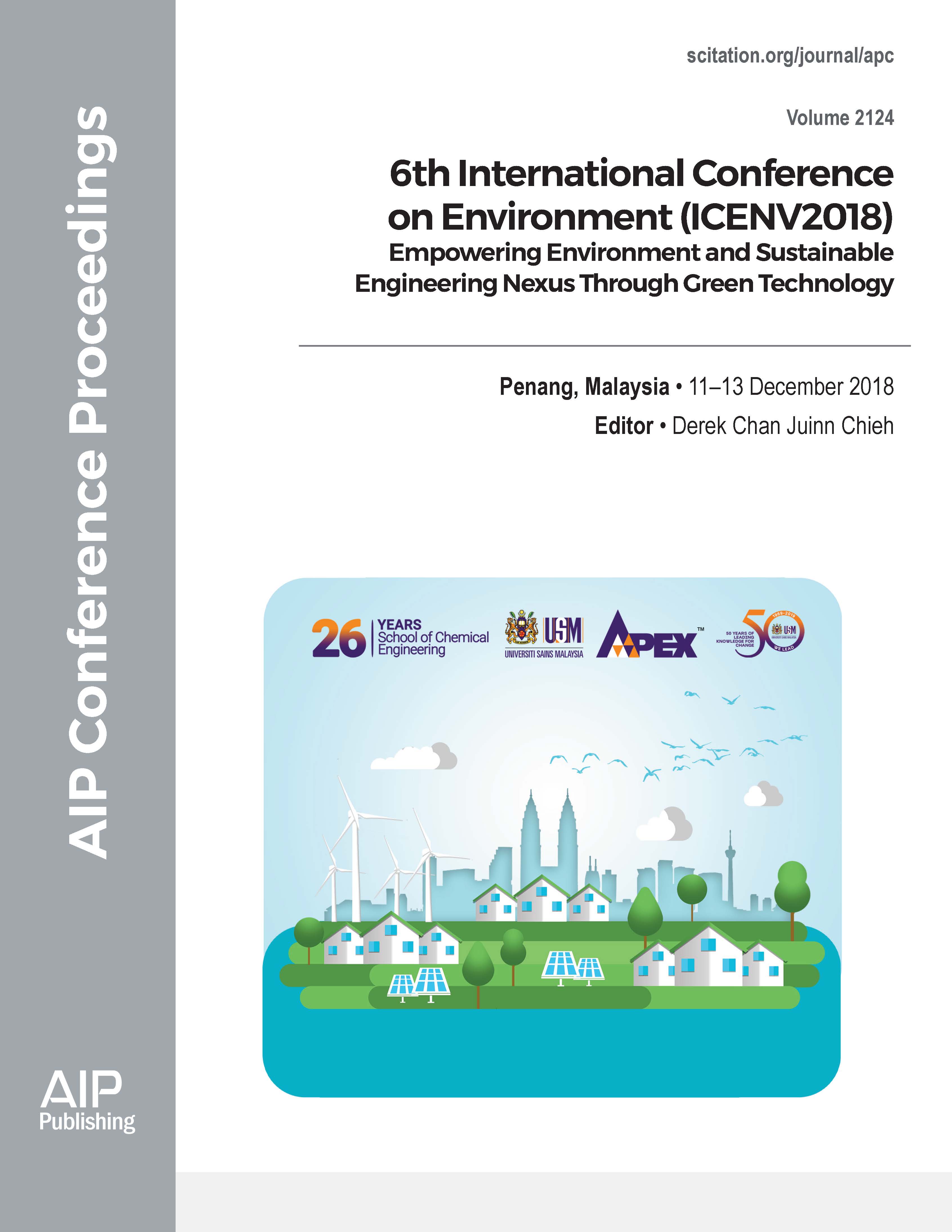 Volume 2124 6th International Conference On Environment Icenv2018 Aip Publishing Print On Demand