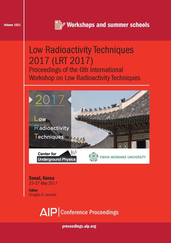 Cover of Volume 1921: Low Radioactivity Techniques 2015 (LRT 2017)