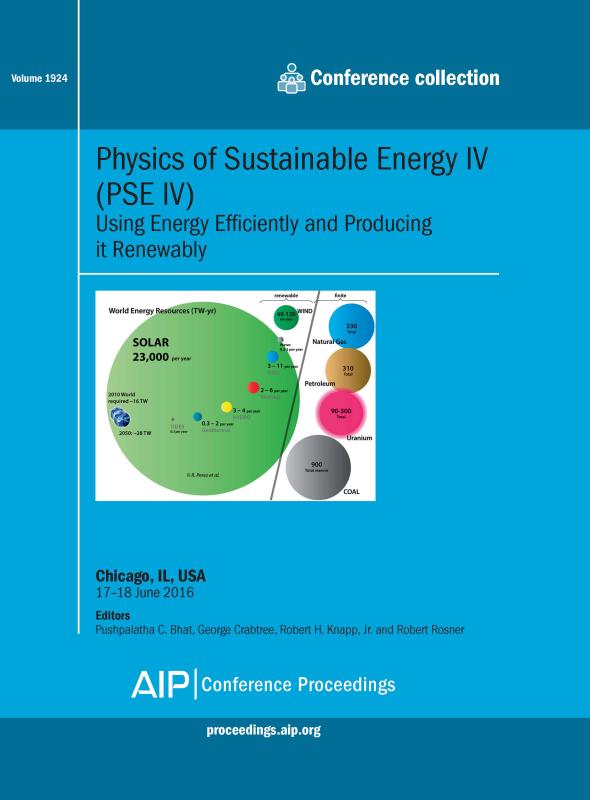 Cover of Volume 1924: Physics of Sustainable Energy IV (PSE IV)