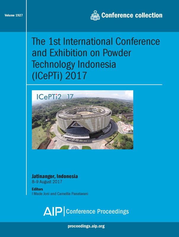 Cover of Volume 1927: The 1st  International Conference and Exhibition on Powder Technology Indonesia (ICePTi) 2017
