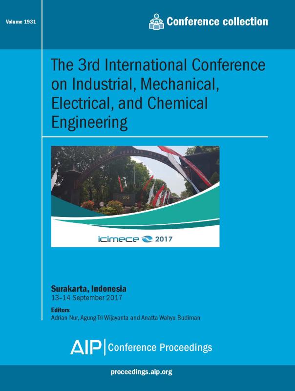 Cover of Volume 1931: The 3rd International Conference on Industrial, Mechanical, Electrical, and Chemical Engineering