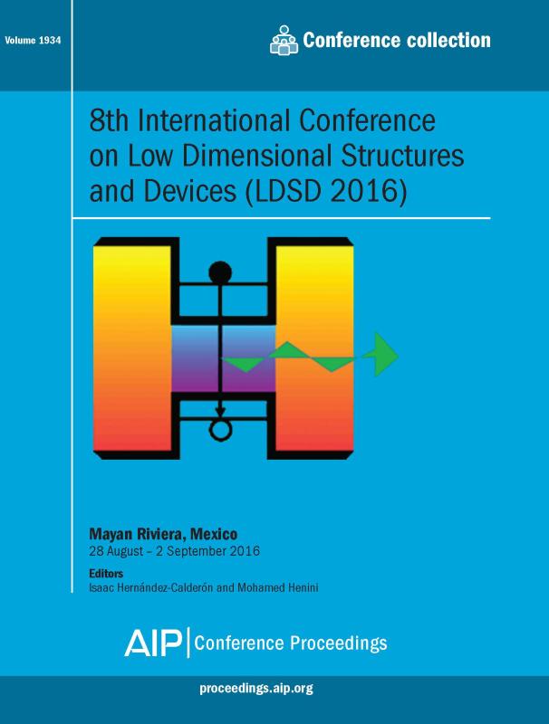 Cover of Volume 1934: 8th International Conference on Low Dimensional Structures and Devices (LDSD 2016)