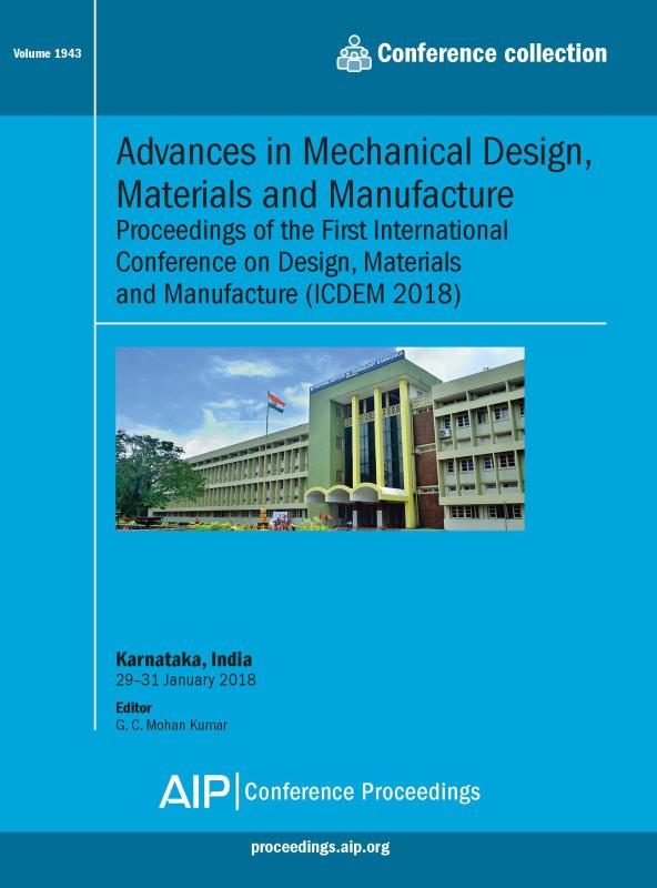Cover of Volume 1943: Advances in Mechanical Design, Materials  and Manufacture