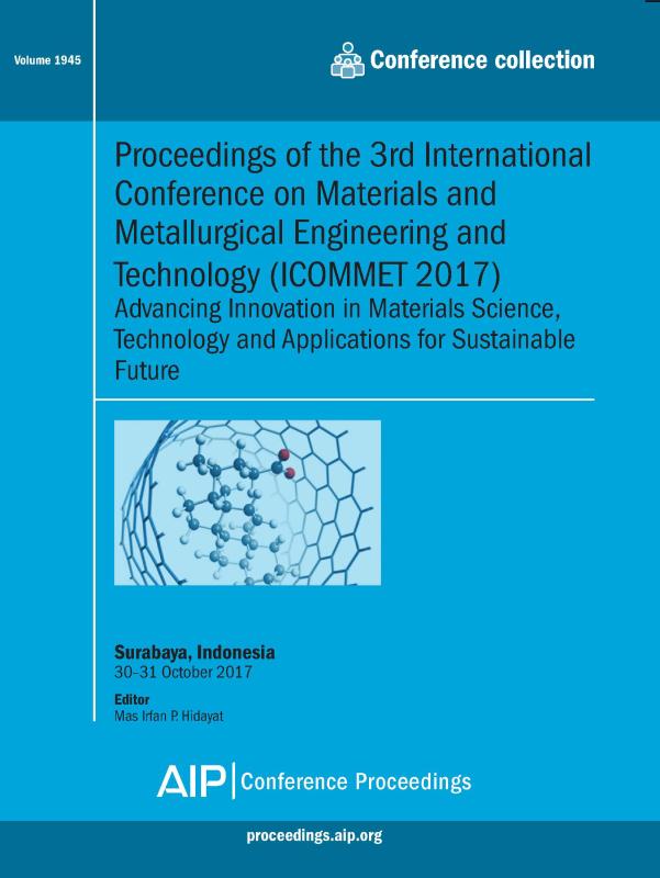 Cover of Volume 1945: Proceedings of the 3rd International Conference on Materials and Metallurgical Engineering and Technology (ICOMMET 2017) 