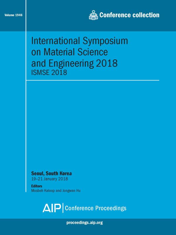 Cover of Volume 1946: International Symposium on Material Science and Engineering 2018