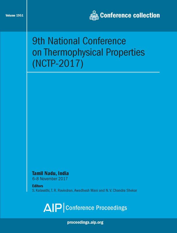 Cover of Volume 1951: 9th National Conference on Thermophysical Properties (NCTP-2017)