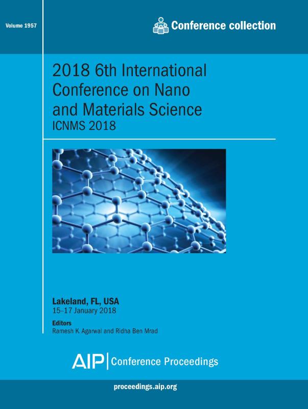 Cover of Volume 1957: 2018 6th International Conference on Nano and Materials Science