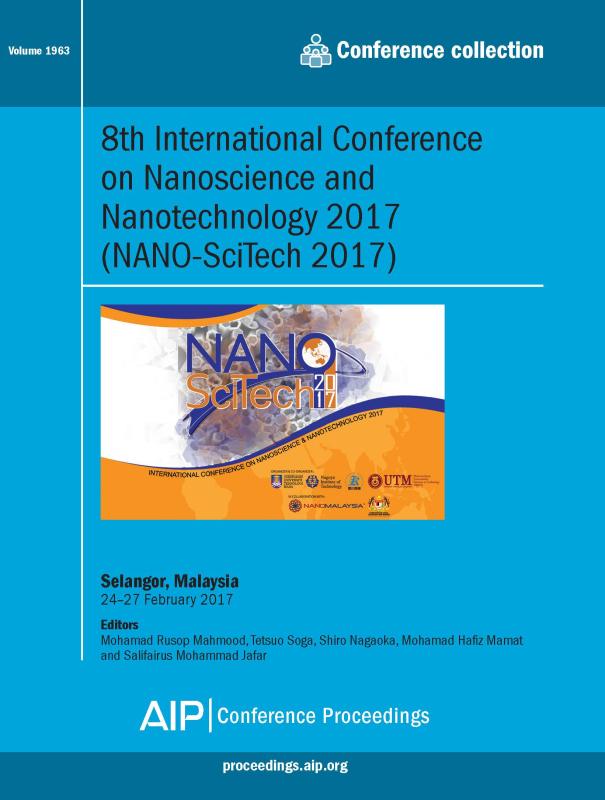 Cover of Volume 1963: 8th International Conference on Nanoscience and Nanotechnology 2017 (NANO-SciTech 2017)