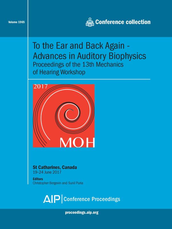 Cover of Volume 1965: To the Ear and Back Again: Advances in Auditory Biophysics