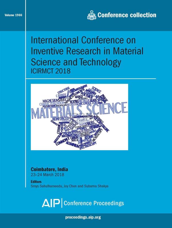 Cover of Volume 1966: International Conference on Inventive Research in Material Science and Technology 