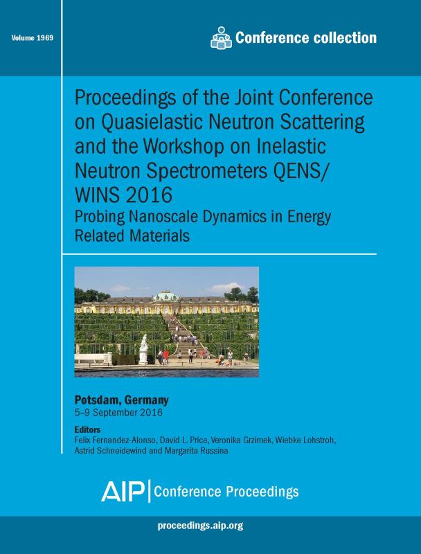 Cover of Volume 1969: Proceedings of the Joint Conference on Quasielastic Neutron Scattering and the Workshop on Inelastic Neutron Spectrometers QENS/WINS 2016: