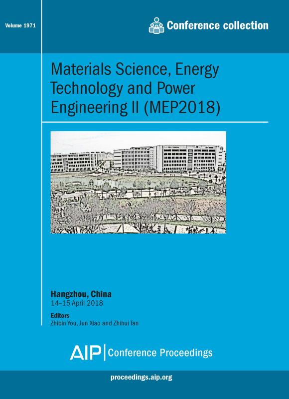 Cover of Volume 1971: Materials Science, Energy Technology and Power Engineering II (MEP2018)