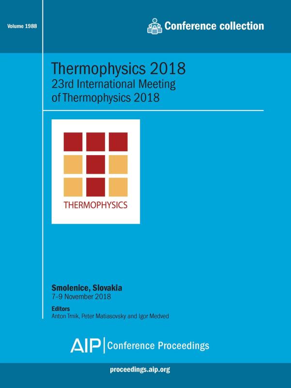 Cover of Volume 1988: Thermophysics 2018