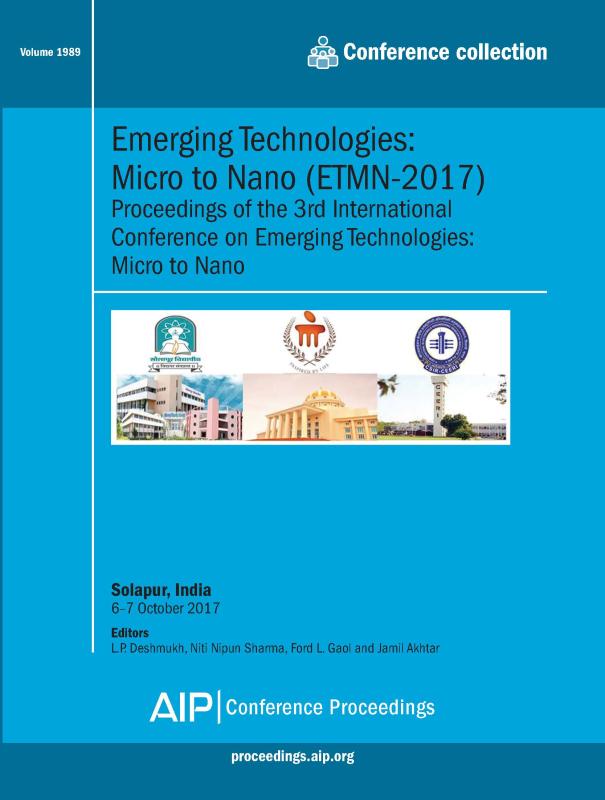 Cover of Volume 1989: Micro to Nano (ETMN-2017) Proceedings of the 3rd International Conference on Emerging Technologies: Micro to Nano