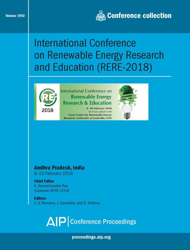 Cover of Volume 1992: International Conference on Renewable Energy Research and Education (RERE-2018)