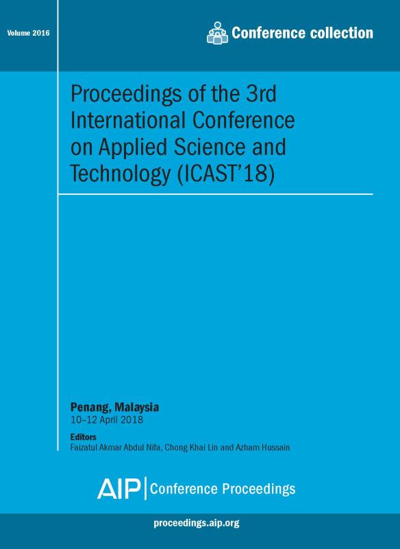 Cover of Volume 2016: Proceedings of the 3rd International Conference on Applied Science and Technology (ICAST’18)