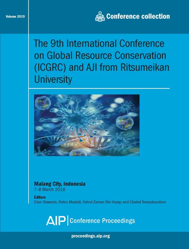 Cover of Volume 2019: The 9th International Conference on Global Resource Conservation (ICGRC) and AJI from Ritsumeikan University