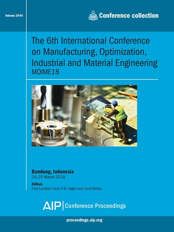 Cover of Volume 2044: The 6th International Conference on Manufacturing, Optimization, Industrial and Material Engineering
