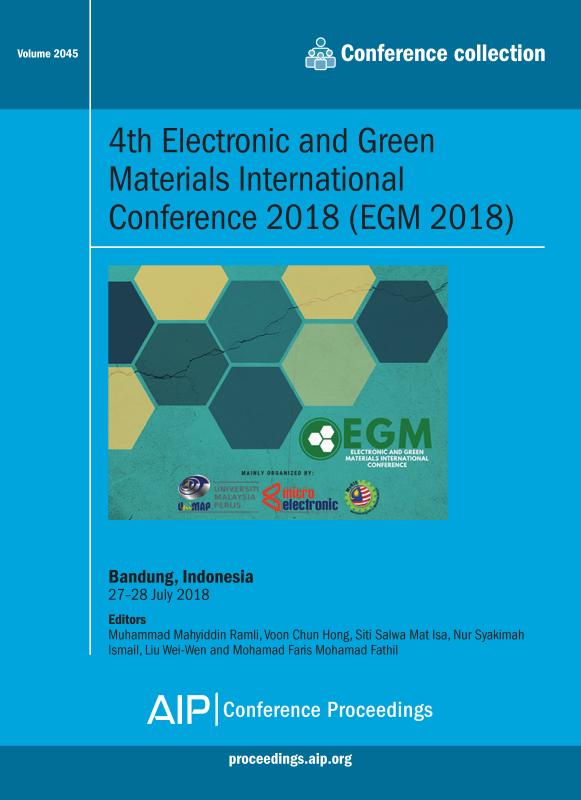 Cover of Volume 2045: 4th Electronic and Green Materials International Conference (EGM 2018)