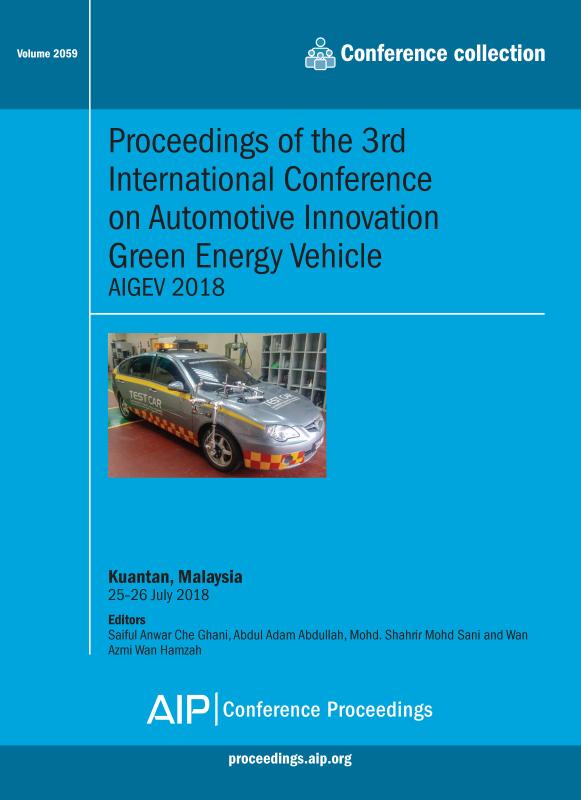 Cover of Volume 2059: Proceedings of the 3rd International Conference on Automotive Innovation Green Energy Vehicle