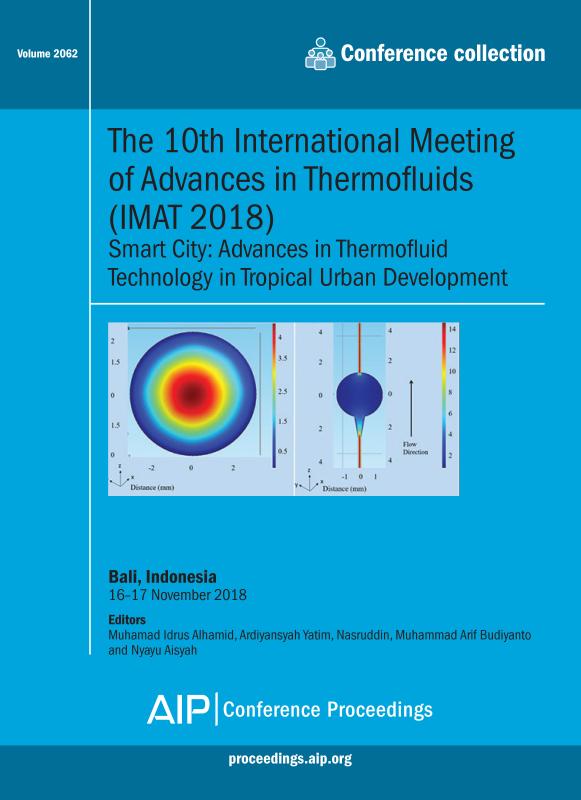 Cover of Volume 2062: The 10th International Meeting of Advances in Thermofluids (IMAT 2018)