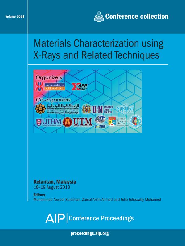 Cover of Volume 2068: Materials Characterization using X-Rays and Related Techniques