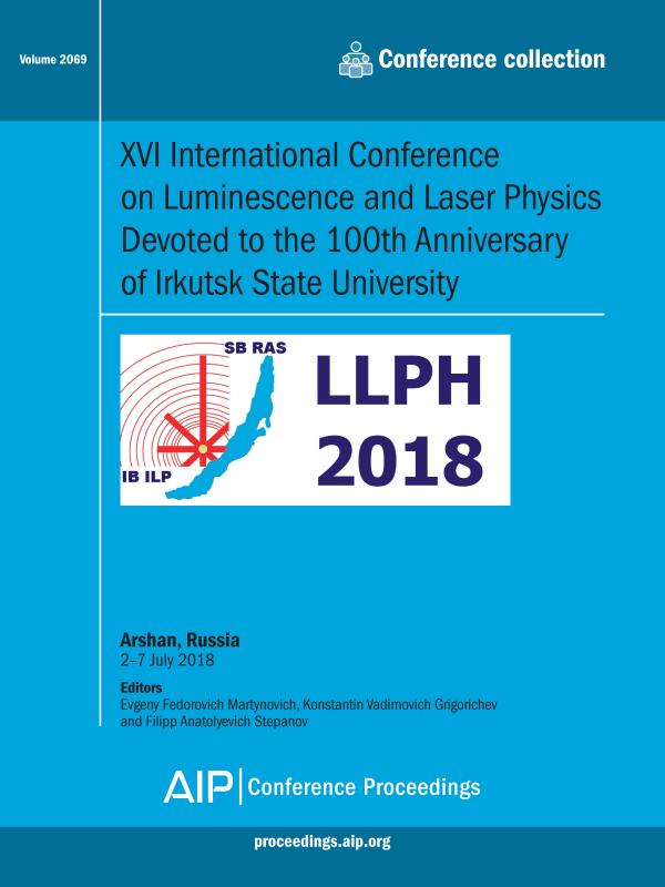 Cover of Volume 2069: XVI International Conference on Luminescence and Laser Physics Devoted to the 100th Anniversary of Irkutsk State University