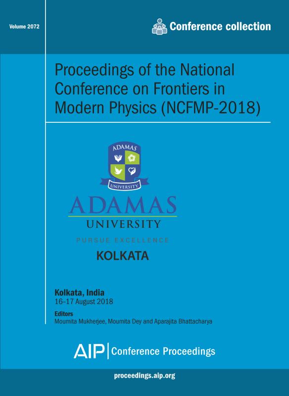 Cover of Volume 2072: Proceedings of the National Conference on Frontiers in Modern Physics (NCFMP-2018)
