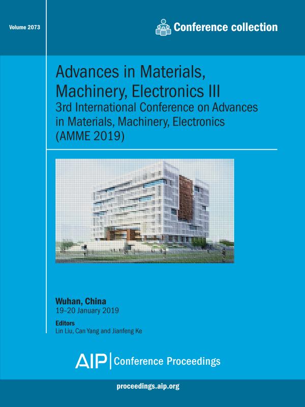 Cover of Volume 2073: Advances in Materials, Machinery, Electronics III