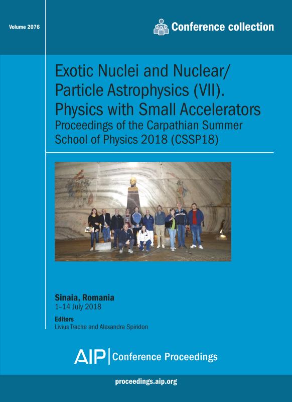 Cover of Volume 2076: Exotic Nuclei and Nuclear/Particle Astrophysics (VII). Physics with small accelerators