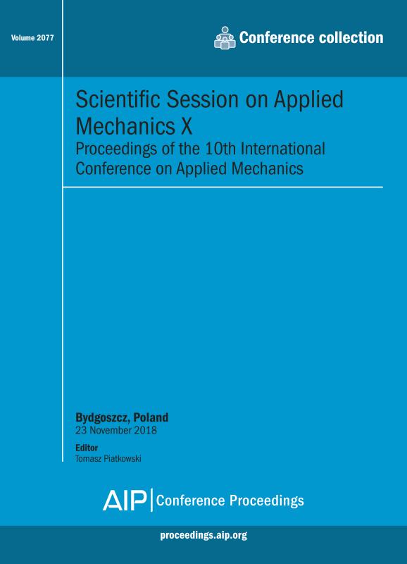 Cover of Volume 2077: Scientific Session on Applied Mechanics X