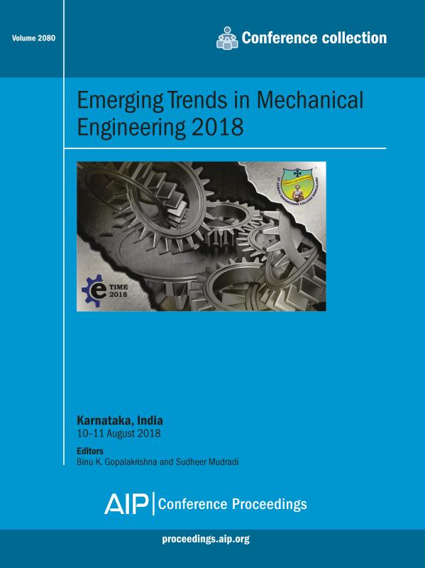 Cover of Volume 2080: Emerging Trends in Mechanical Engineering 2018