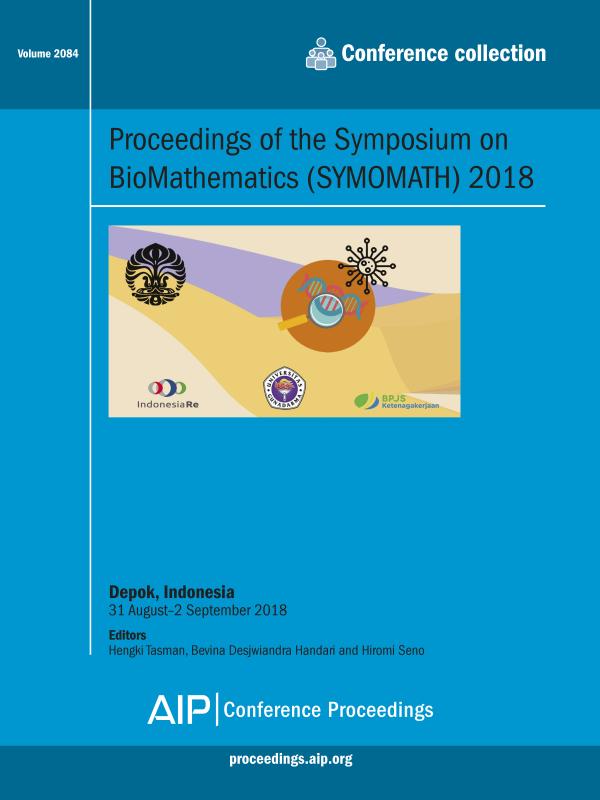 Cover of Volume 2084: Proceedings of the Symposium on BioMathematics (SYMOMATH) 2018