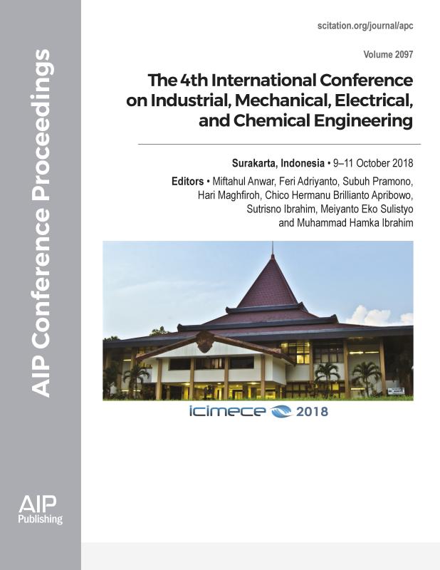 Cover of Volume 2097: The 4th International Conference on Industrial, Mechanical, Electrical, and Chemical Engineering