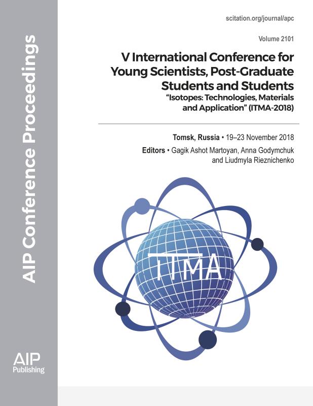 Cover of Volume 2101: V International Conference for Young Scientists, Post-Graduate Students and Students <<Isotopes: Technologies, Materials and Application>> (ITMA-2018)