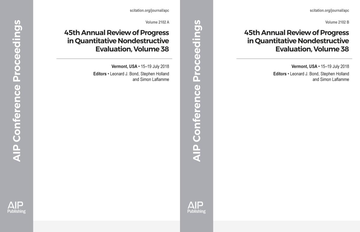 Cover of Volume 2102: 45th Annual Review of Progress in Quantitative Nondestructive Evaluation 