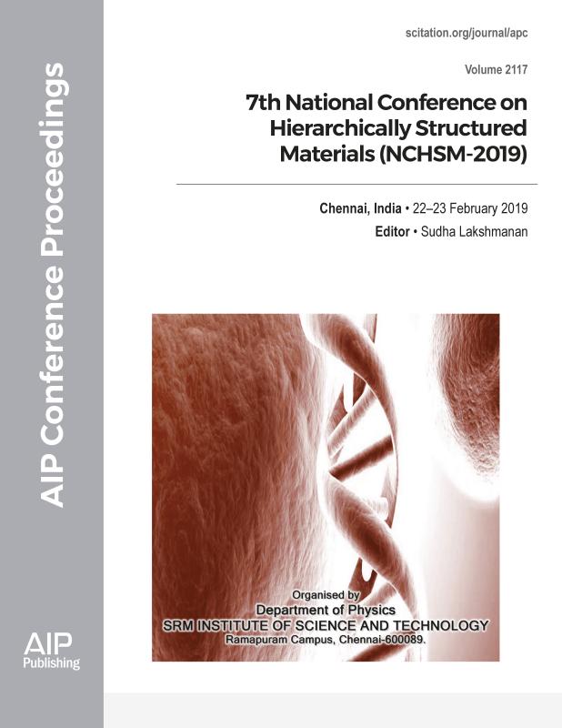 Cover of Volume 2117: 7th National Conference on Hierarchically Structured Materials (NCHSM-2019)