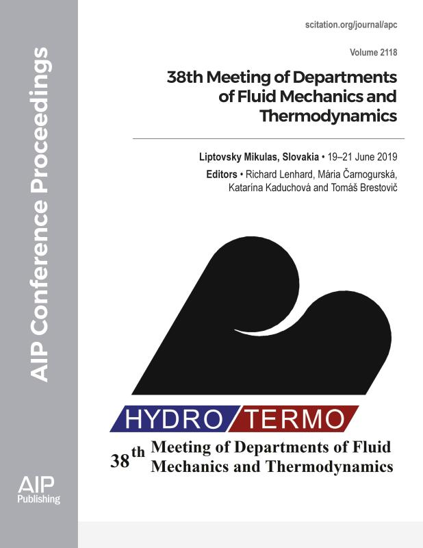 Cover of Volume 2118: 38th Meeting of Departments of Fluid Mechanics and Thermodynamics