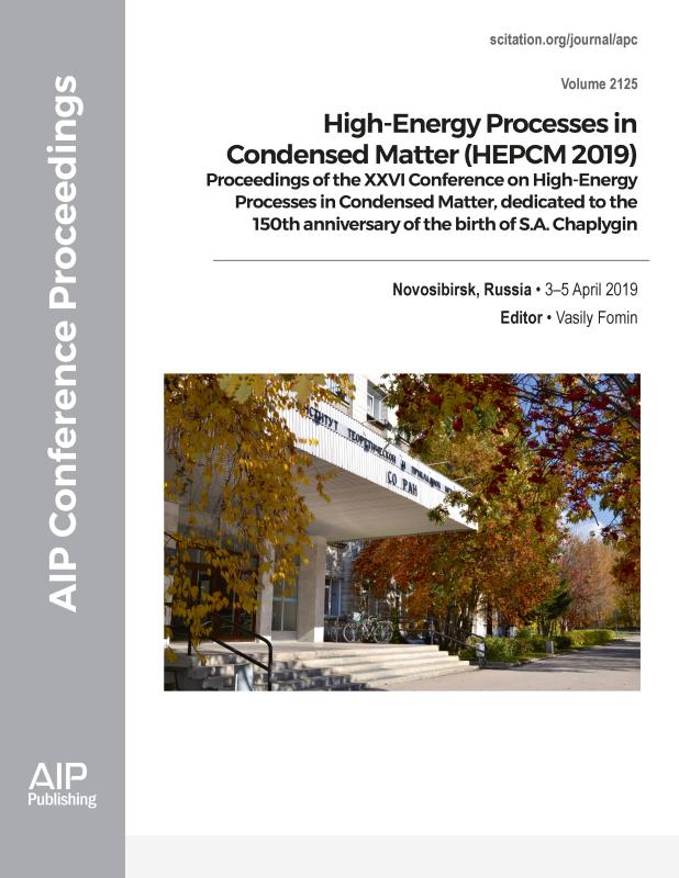 Cover of Volume 2125: High-Energy Processes in Condensed Matter (HEPCM 2019)