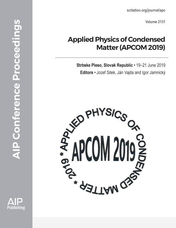 Cover of Volume 2131: Applied Physics of Condensed  Matter (APCOM 2019)