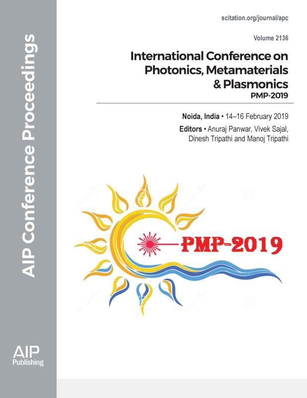 Cover of Volume 2136: International Conference on Photonics, Metamaterials & Plasmonics