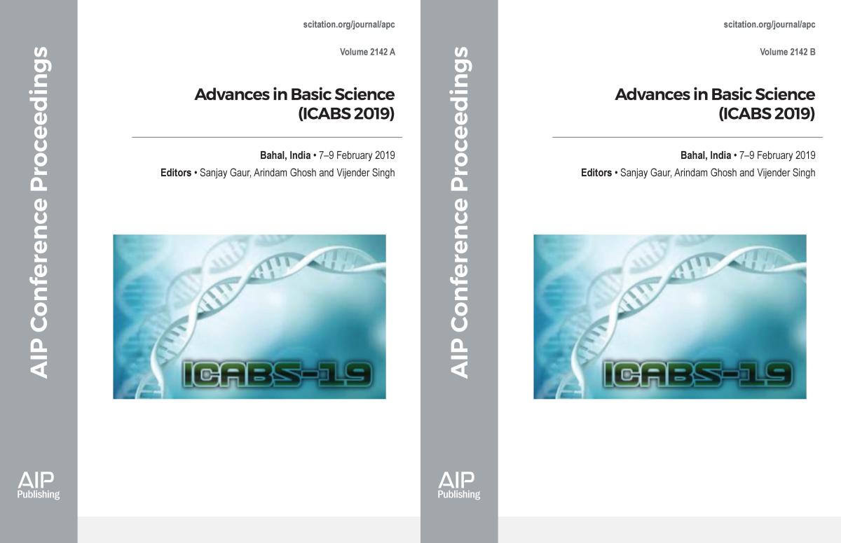 Cover of Volume 2142: Advances in Basic Science (ICABS 2019)