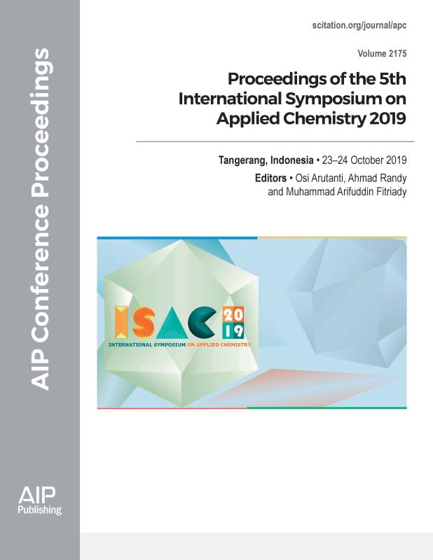 Cover of Volume 2175: Proceedings of the 5th International Symposium on Applied Chemistry 2019