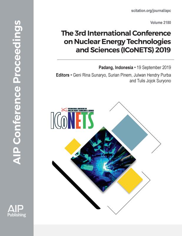 Cover of Volume 2180: The 3rd International Conference on Nuclear Energy Technologies and Sciences (ICoNETS) 2019