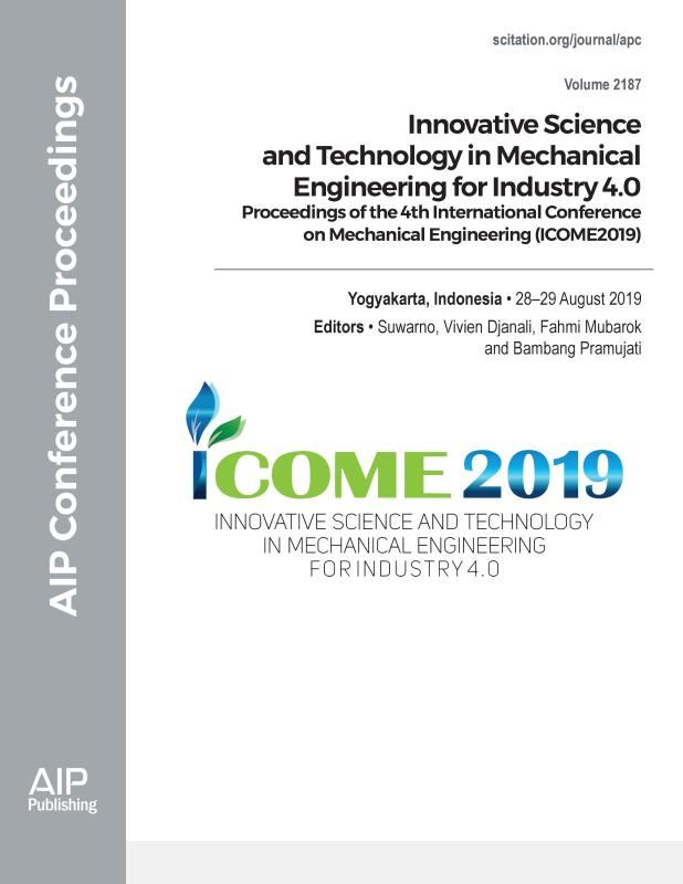 Cover of Volume 2187: Innovative Science and Technology in Mechanical Engineering for Industry 4.0