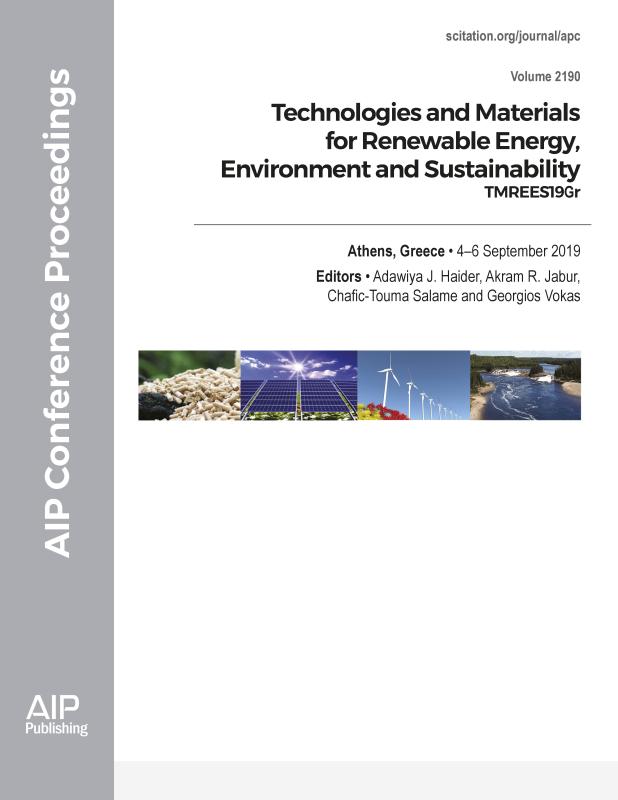 Cover of Volume 2190: Technologies and Materials for Renewable Energy, Environment and Sustainability