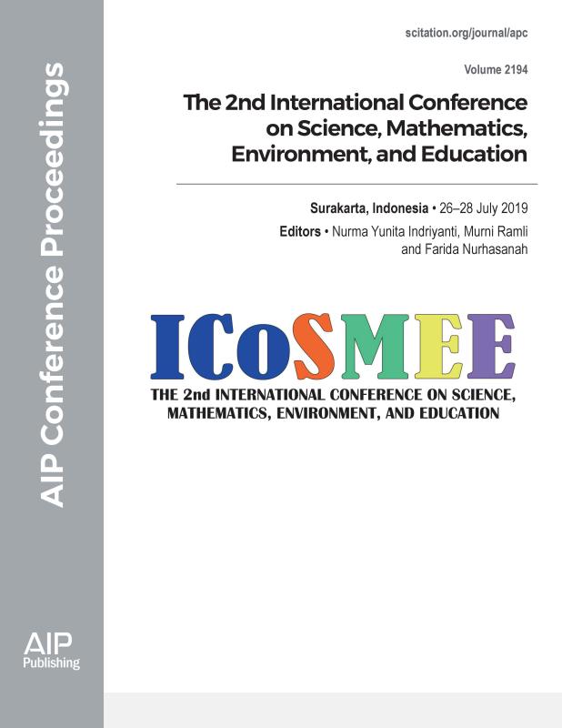 Cover of Volume 2194: The 2nd International Conference on Science, Mathematics, Environment, and Education