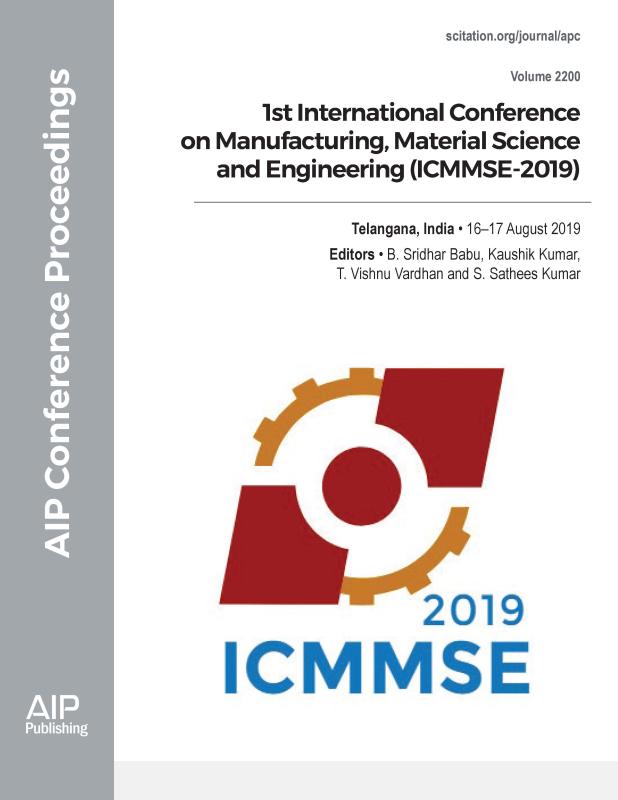 Cover of Volume 2200: 1st International Conference on Manufacturing, Material Science and Engineering (ICMMSE-2019)