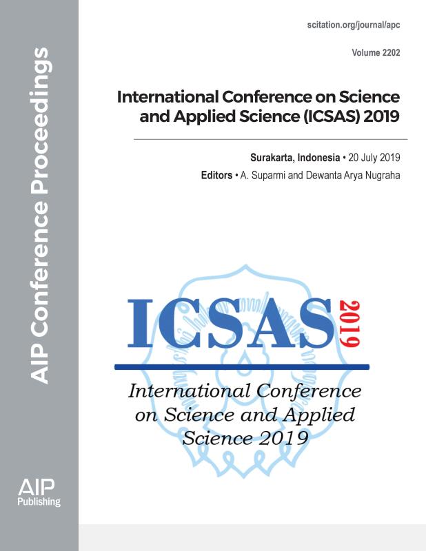 Cover of Volume 2202: International Conference on Science and Applied Science (ICSAS) 2019