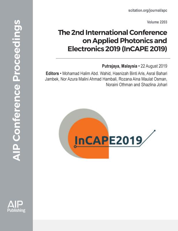 Cover of Volume 2203: The 2nd International Conference on Applied Photonics and Electronic 2019 (InCAPE 2019)